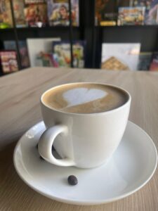 café, leche, jugones, cafetería, jugar